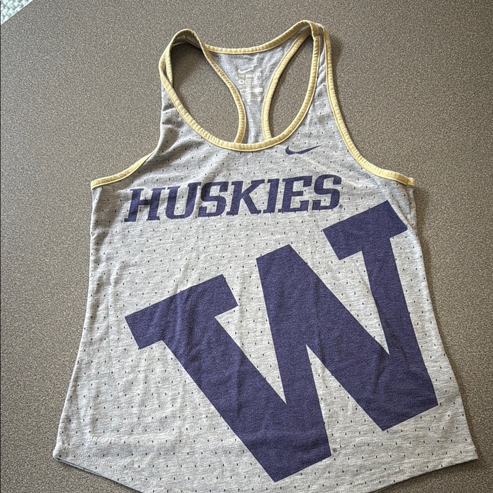 Nike Cream and Purple Crop Tank Top